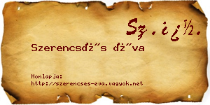 Szerencsés Éva névjegykártya
